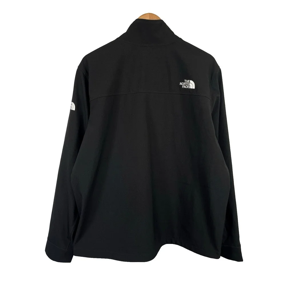 The North Face Mens Soft Shell JacketSize XL Black Full Zip Outdoor Company Logo